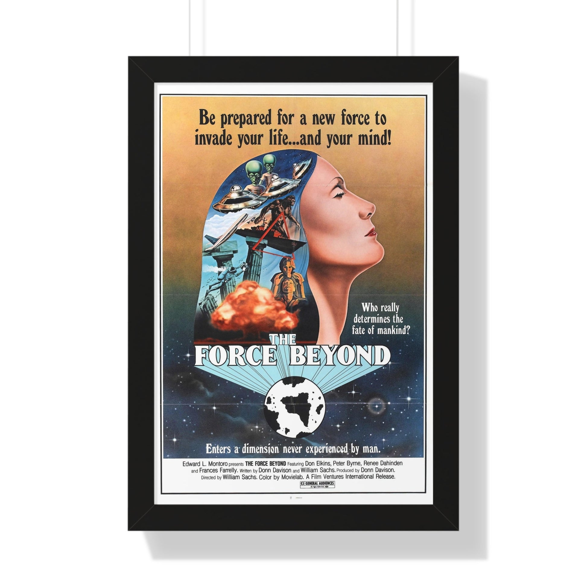 THE FORCE BEYOND 1977 - Framed Movie Poster-16″ x 24″-The Sticker Space