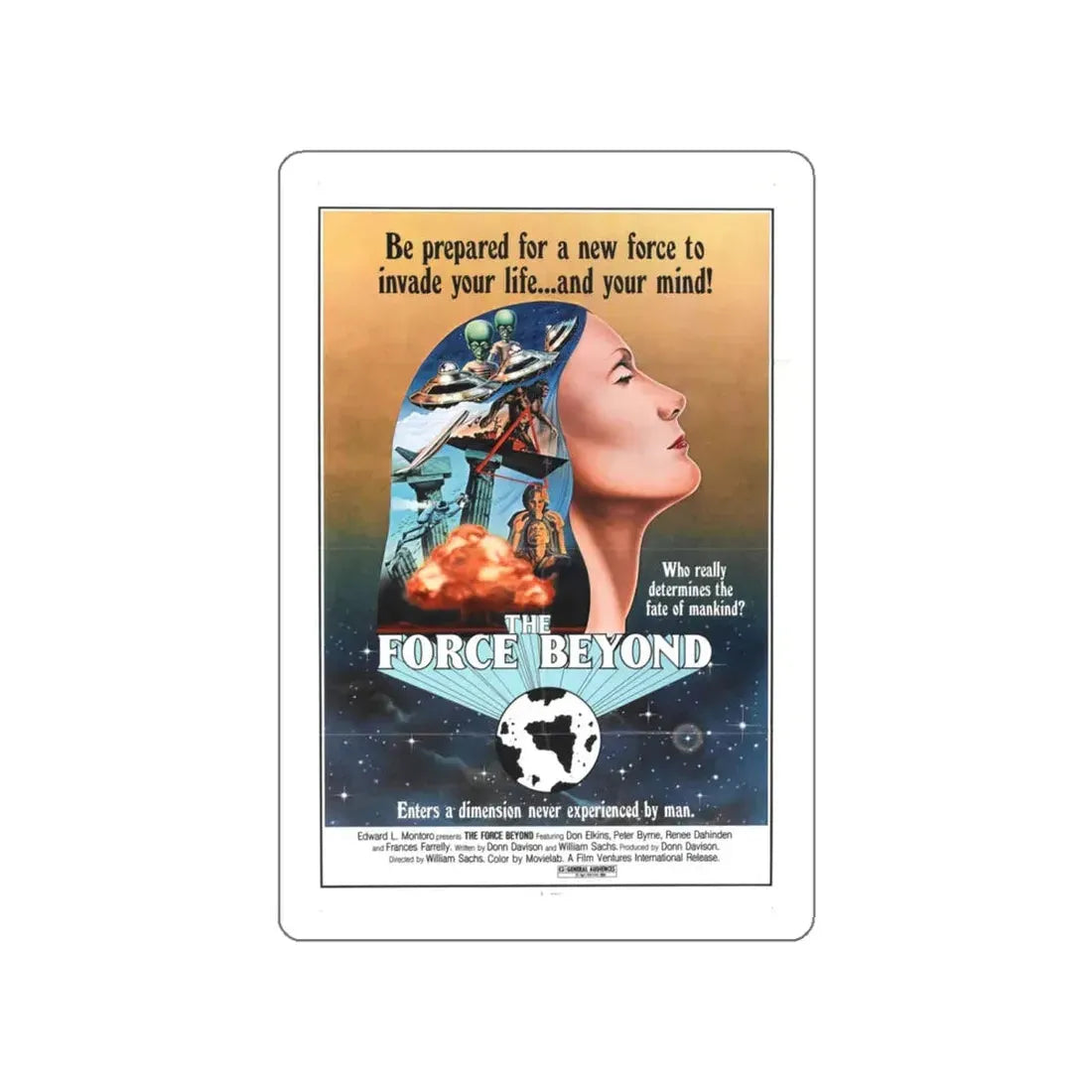 THE FORCE BEYOND 1977 Movie Poster STICKER Vinyl Die-Cut Decal 6 Inch - The Sticker Space