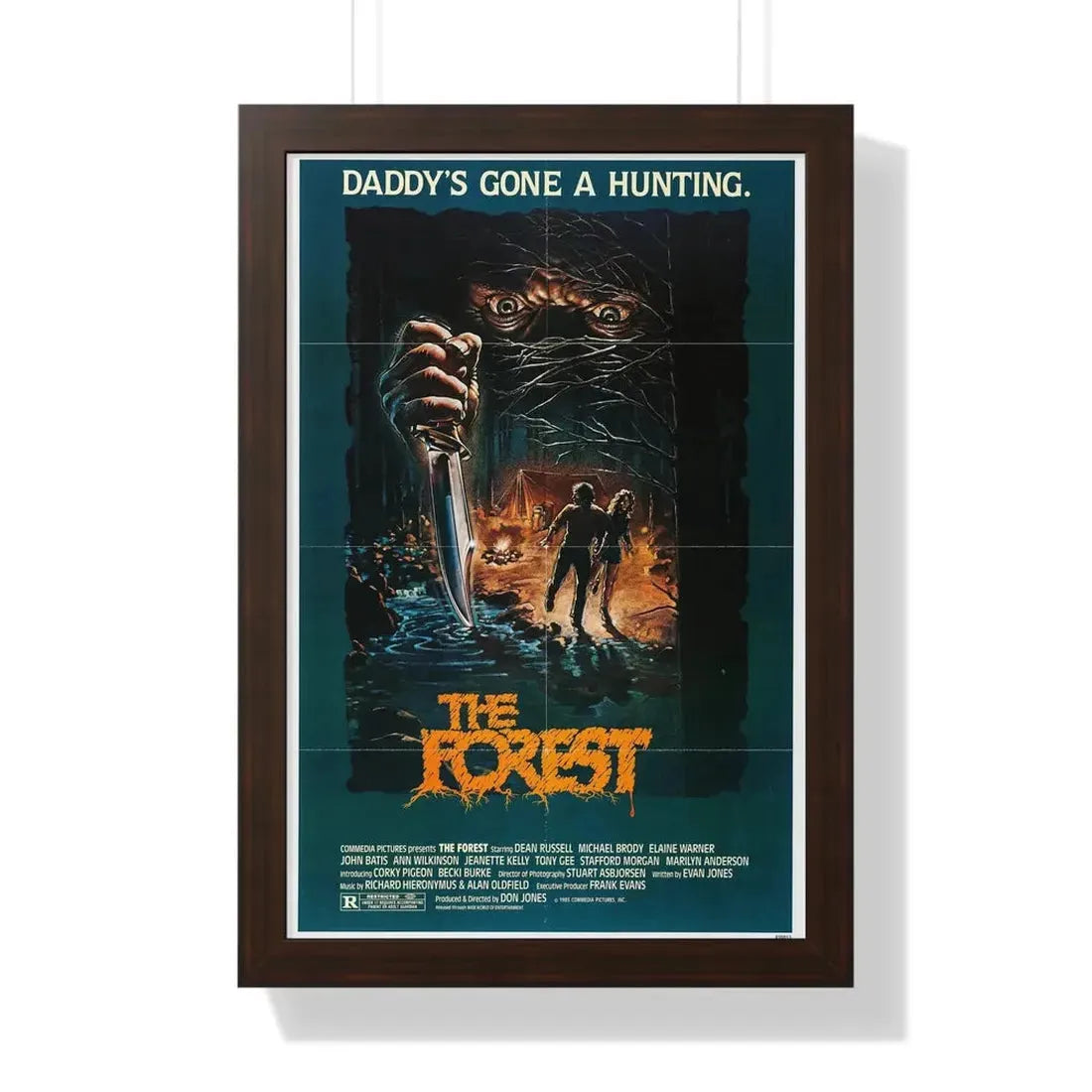 THE FOREST 1982 - Framed Movie Poster 16″ x 24″ Walnut - The Sticker Space