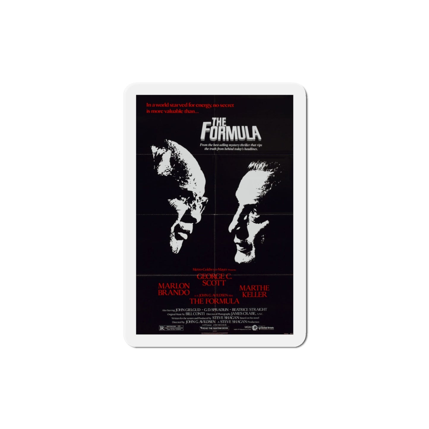 The Formula 1980 Movie Poster Die-Cut Magnet-3" x 3"-The Sticker Space