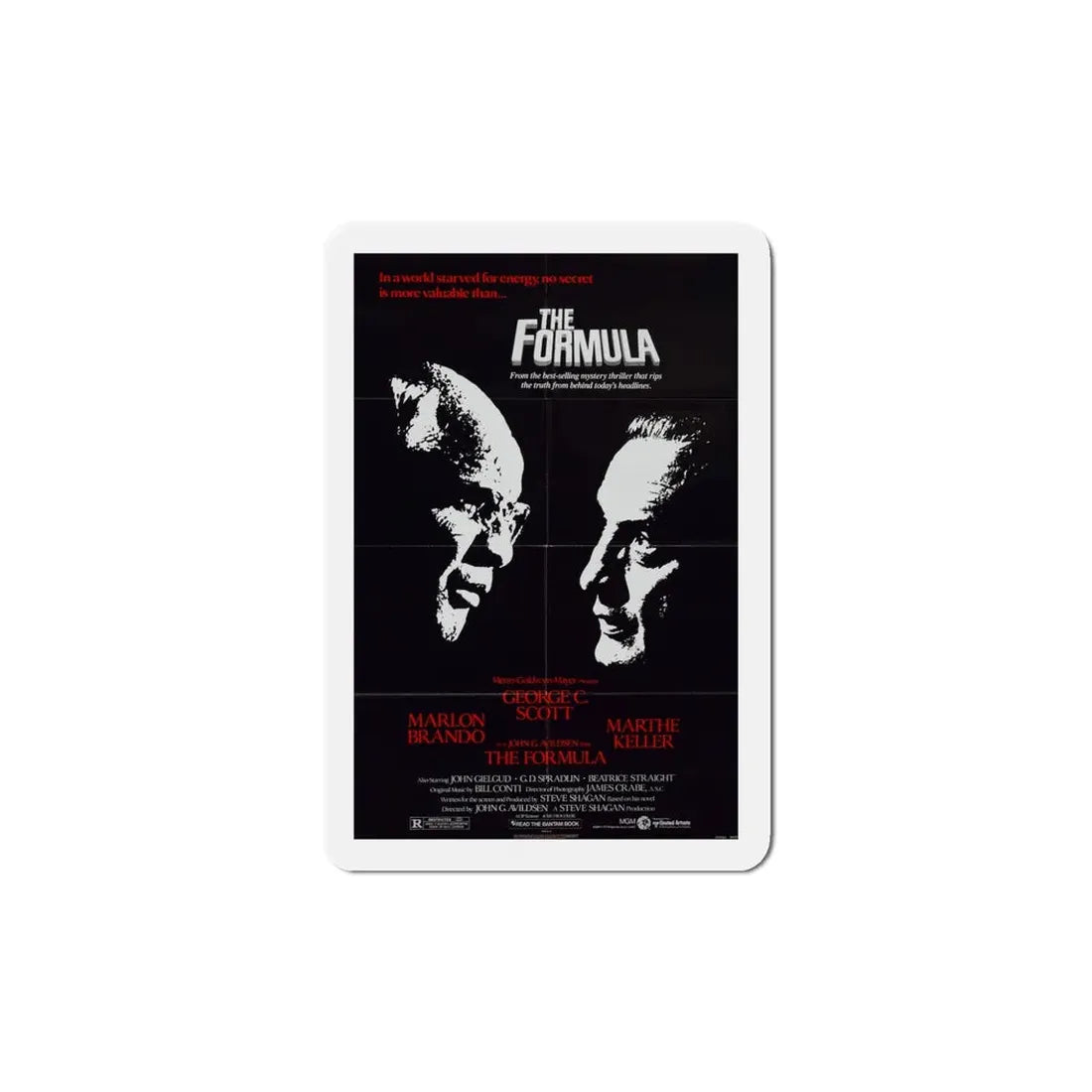 The Formula 1980 Movie Poster Refrigerator Magnet 5 Inch - The Sticker Space