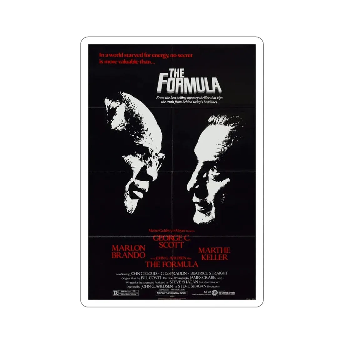 The Formula 1980 Movie Poster STICKER Vinyl Die-Cut Decal 5 Inch - The Sticker Space