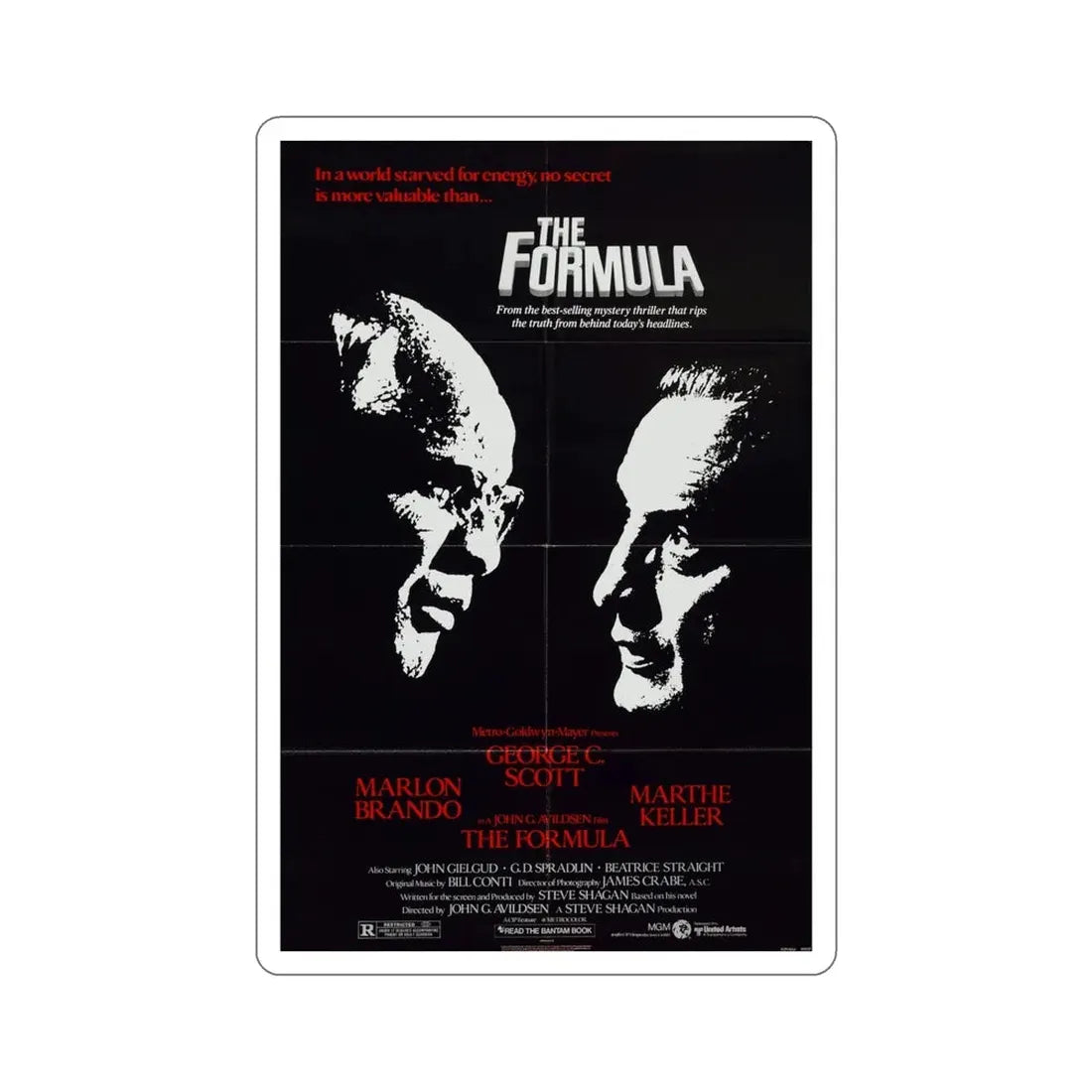 The Formula 1980 Movie Poster STICKER Vinyl Die-Cut Decal 6 Inch - The Sticker Space