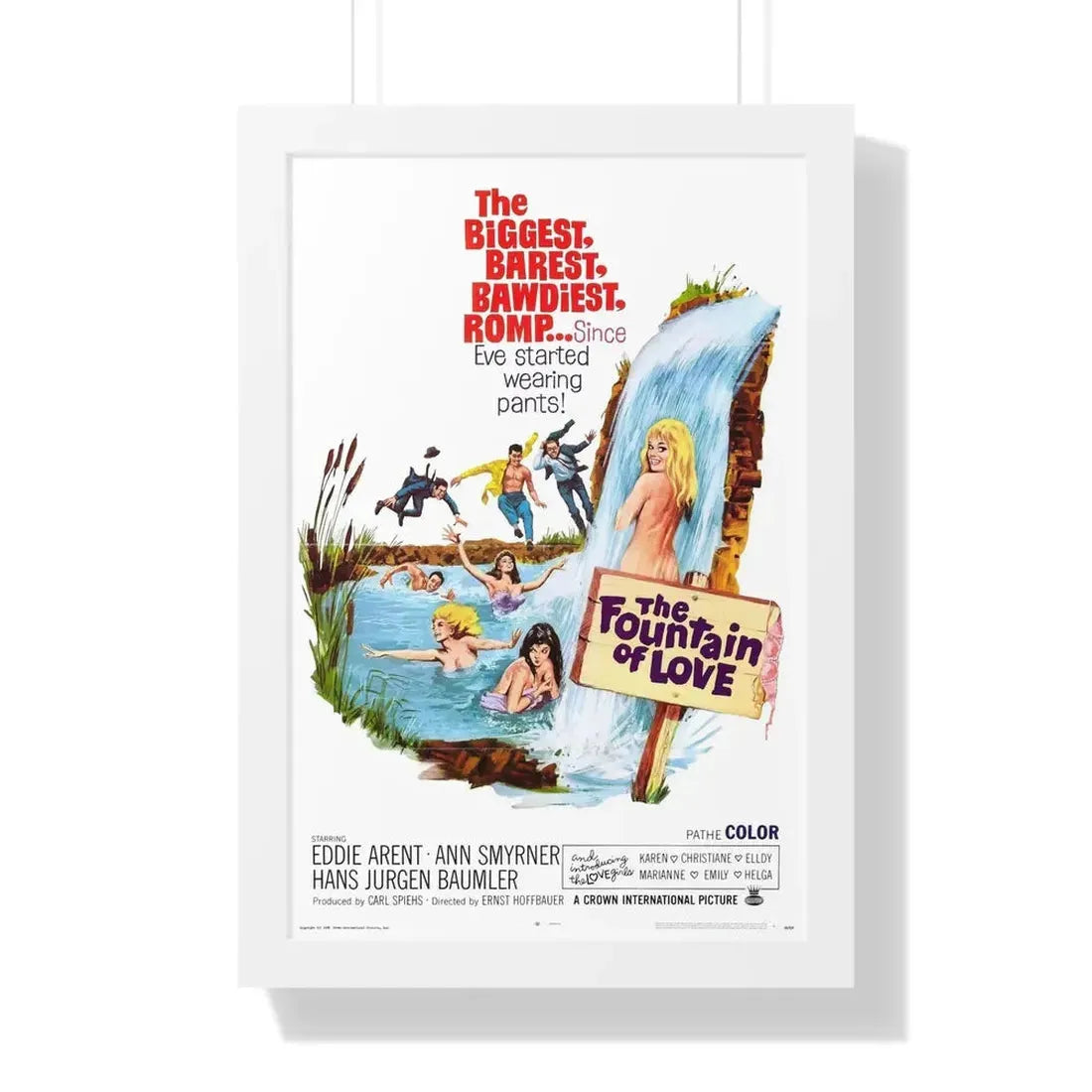 THE FOUNTAIN OF LOVE 1966 - Framed Movie Poster 16″ x 24″ White - The Sticker Space