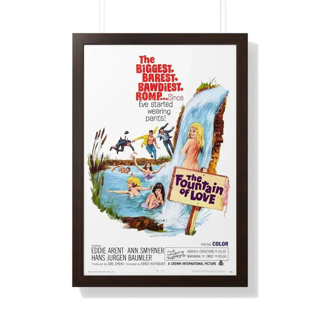 THE FOUNTAIN OF LOVE 1966 - Framed Movie Poster 20" x 30" Walnut - The Sticker Space