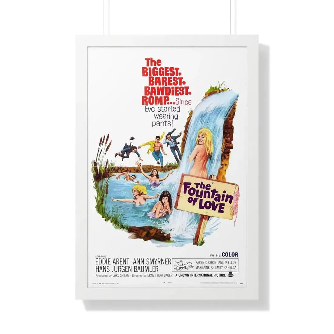 THE FOUNTAIN OF LOVE 1966 - Framed Movie Poster 20" x 30" White - The Sticker Space