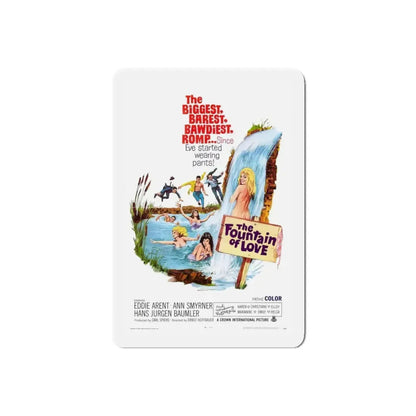 THE FOUNTAIN OF LOVE 1966 Movie Poster - Refrigerator Magnet 6 Inch Die-Cut - The Sticker Space