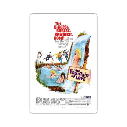 THE FOUNTAIN OF LOVE 1966 Movie Poster - STICKER Vinyl Kiss-Cut Decal 2 Inch White - The Sticker Space