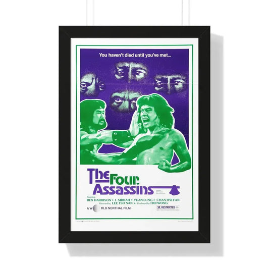 THE FOUR ASSASSINS 1975 - Framed Movie Poster 16″ x 24″ Black - The Sticker Space