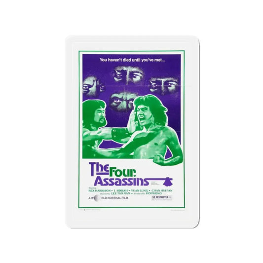 THE FOUR ASSASSINS 1975 Movie Poster - Refrigerator Magnet 2 Inch Die-Cut - The Sticker Space