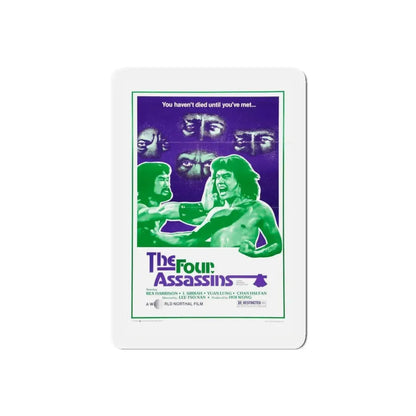 THE FOUR ASSASSINS 1975 Movie Poster - Refrigerator Magnet 5 Inch Die-Cut - The Sticker Space