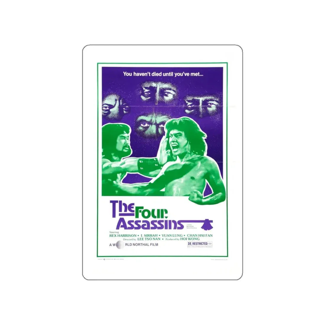 THE FOUR ASSASSINS 1975 Movie Poster STICKER Vinyl Die-Cut Decal 6 Inch - The Sticker Space