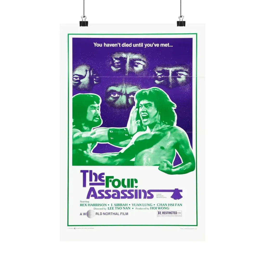 THE FOUR ASSASSINS 1975 - Paper Movie Poster 12″ x 18″ Matte - The Sticker Space