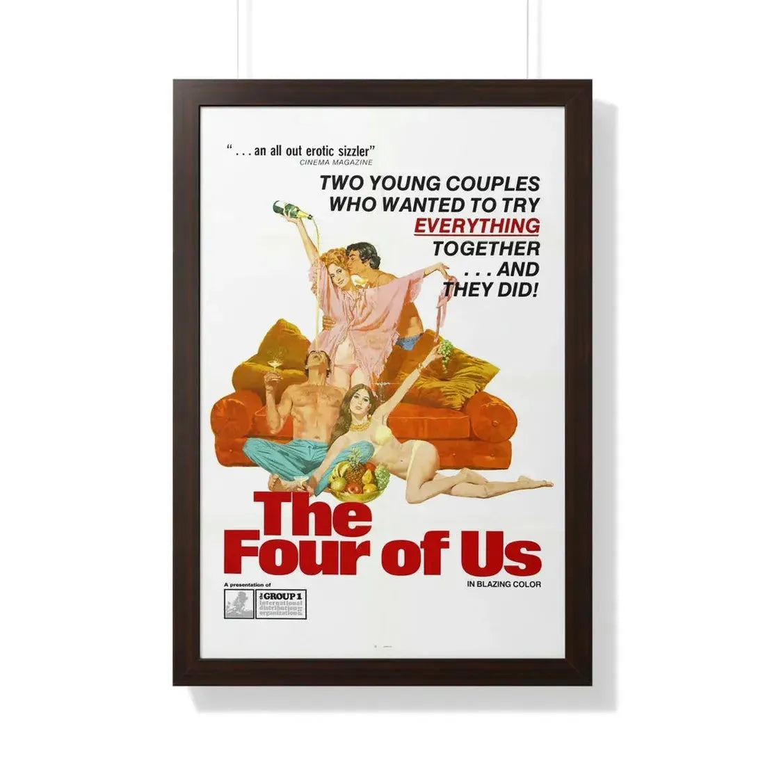 THE FOUR OF US 1972 - Framed Movie Poster 20" x 30" Walnut - The Sticker Space