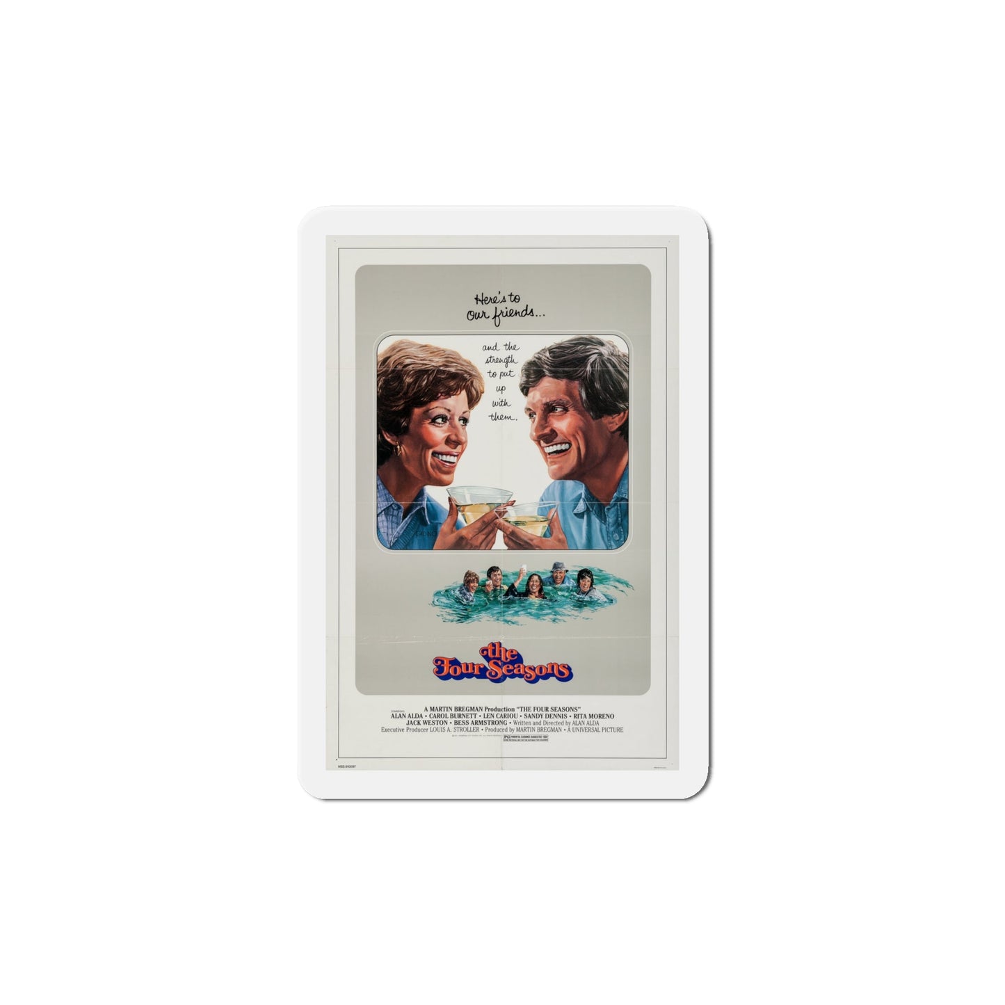 The Four Seasons 1981 Movie Poster Die-Cut Magnet-6 × 6"-The Sticker Space