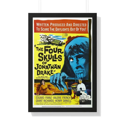 THE FOUR SKULLS OF JONATHAN DRAKE 1959 - Framed Movie Poster 20" x 30" Black - The Sticker Space