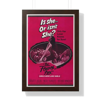 THE FOURTH SEX 1963 - Framed Movie Poster 16″ x 24″ Walnut - The Sticker Space