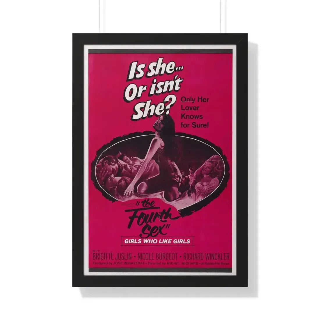 THE FOURTH SEX 1963 - Framed Movie Poster 20" x 30" Black - The Sticker Space