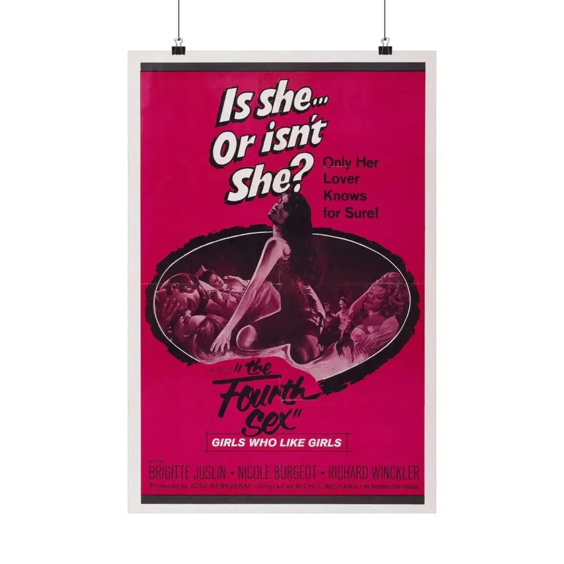 THE FOURTH SEX 1963 - Paper Movie Poster 16″ x 24″ Matte - The Sticker Space
