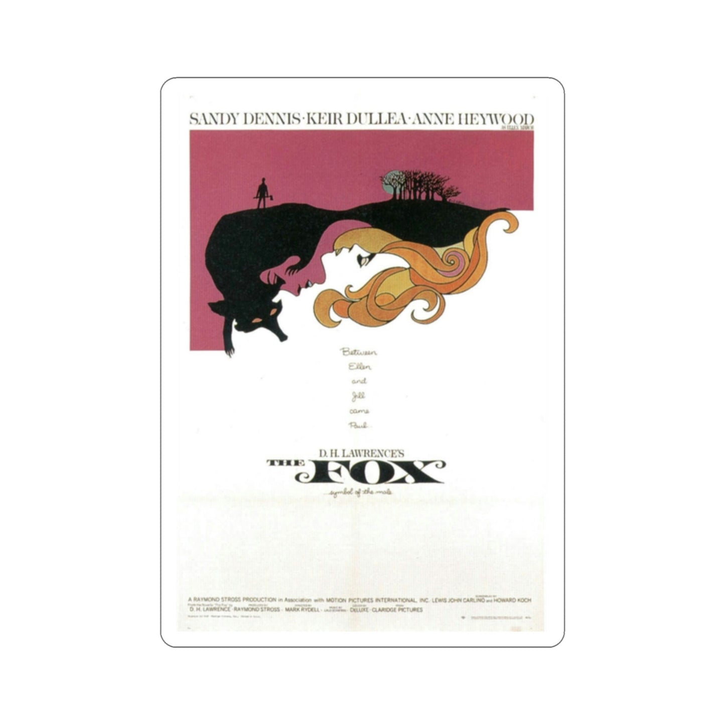 The Fox 1968 Movie Poster STICKER Vinyl Die-Cut Decal-2 Inch-The Sticker Space