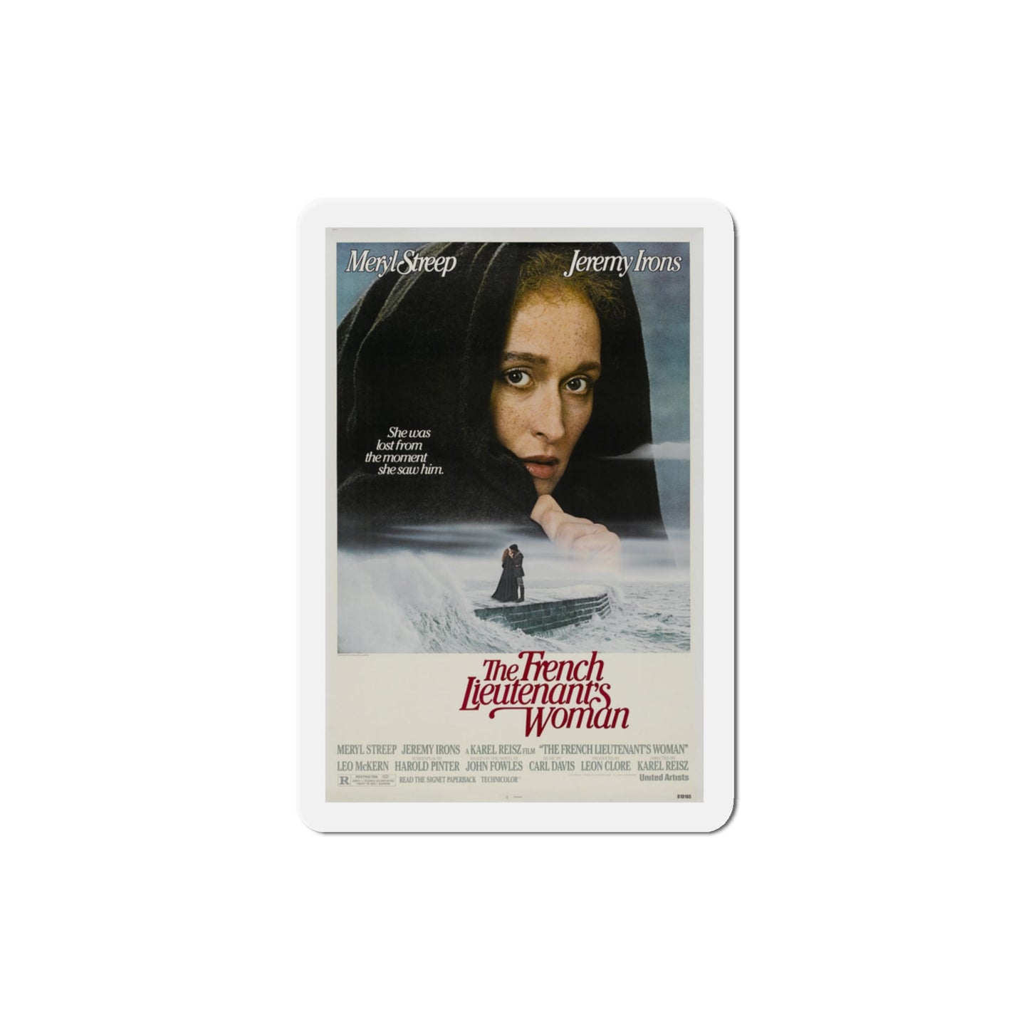 The French Lieutenant's Woman 1981 Movie Poster Die-Cut Magnet-3" x 3"-The Sticker Space