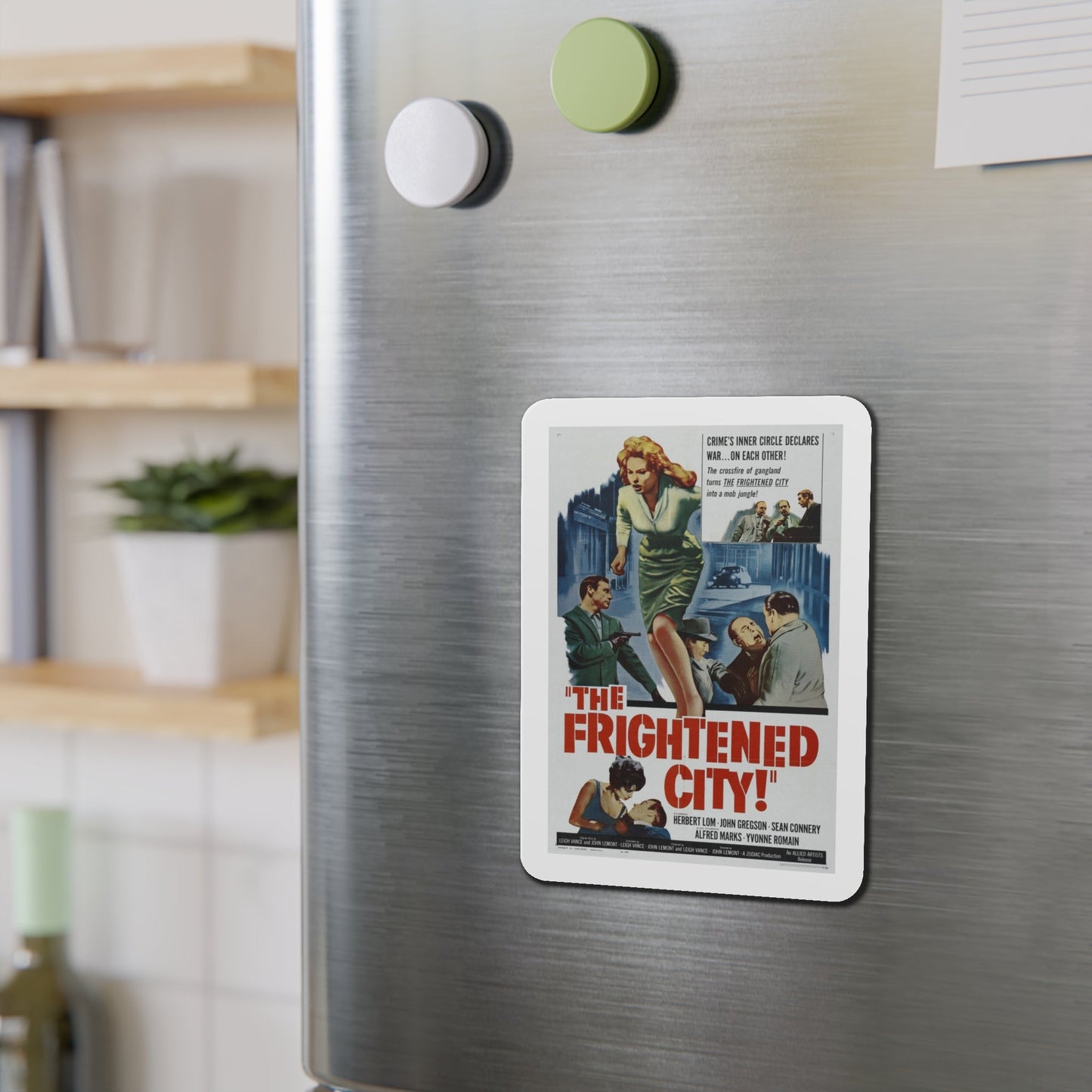 The Frightened City 1961 Movie Poster Die-Cut Magnet-The Sticker Space