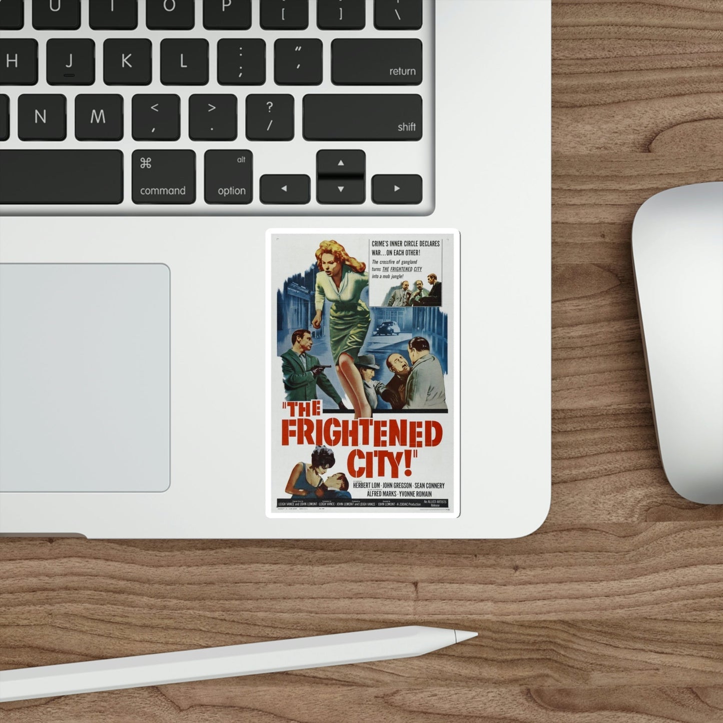 The Frightened City 1961 Movie Poster STICKER Vinyl Die-Cut Decal-The Sticker Space