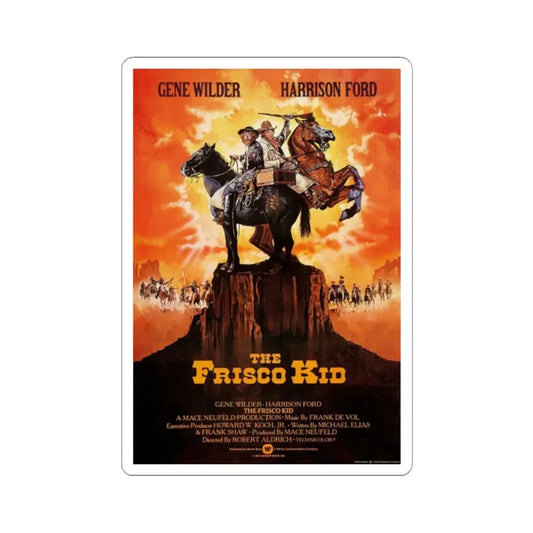 The Frisco Kid 1979 Movie Poster - STICKER Vinyl Kiss-Cut Decal 2 Inch White - The Sticker Space