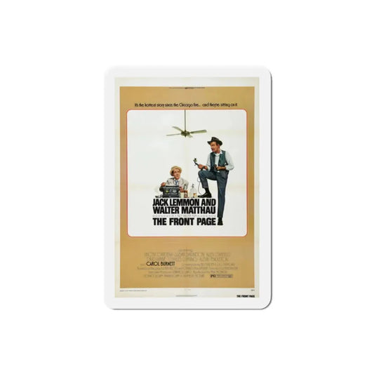 The Front Page 1974 Movie Poster Refrigerator Magnet 2 Inch - The Sticker Space