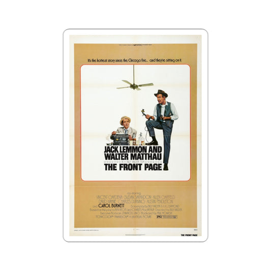 The Front Page 1974 Movie Poster STICKER Vinyl Die-Cut Decal-2 Inch-The Sticker Space