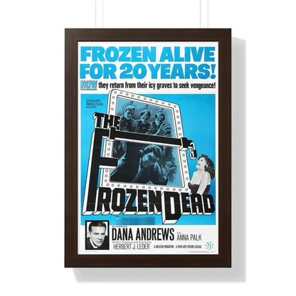 THE FROZEN DEAD 1966 - Framed Movie Poster 16″ x 24″ Walnut - The Sticker Space