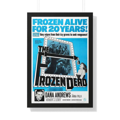 THE FROZEN DEAD 1966 - Framed Movie Poster 20" x 30" Black - The Sticker Space
