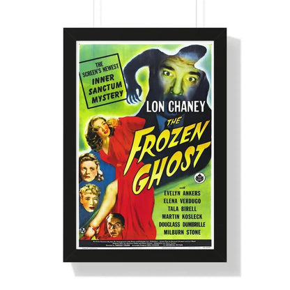 THE FROZEN GHOST 1945 - Framed Movie Poster 16″ x 24″ Black - The Sticker Space