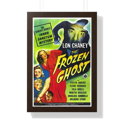 THE FROZEN GHOST 1945 - Framed Movie Poster 16″ x 24″ Walnut - The Sticker Space