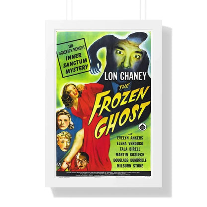 THE FROZEN GHOST 1945 - Framed Movie Poster 16″ x 24″ White - The Sticker Space