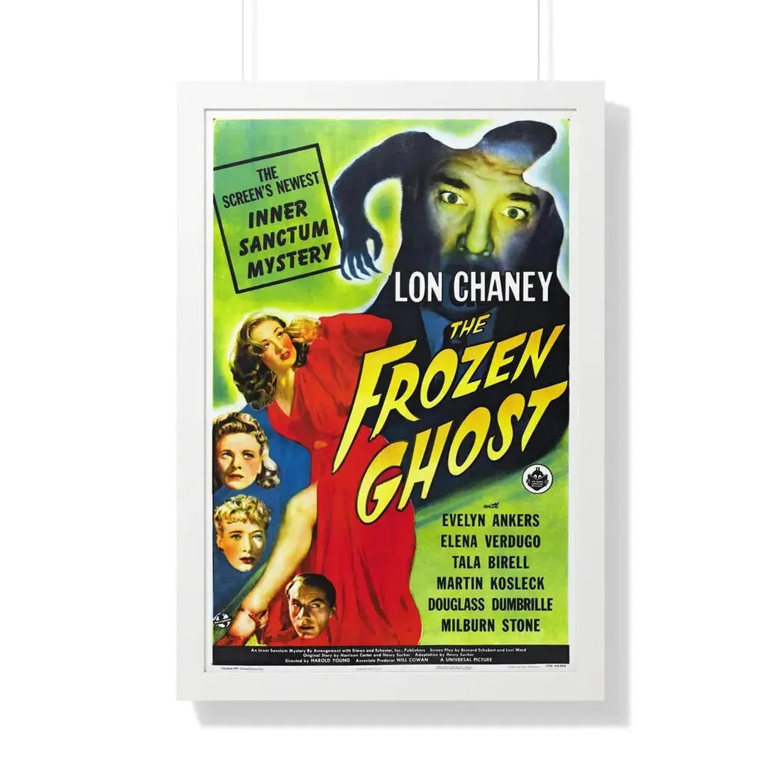 THE FROZEN GHOST 1945 - Framed Movie Poster 20" x 30" White - The Sticker Space