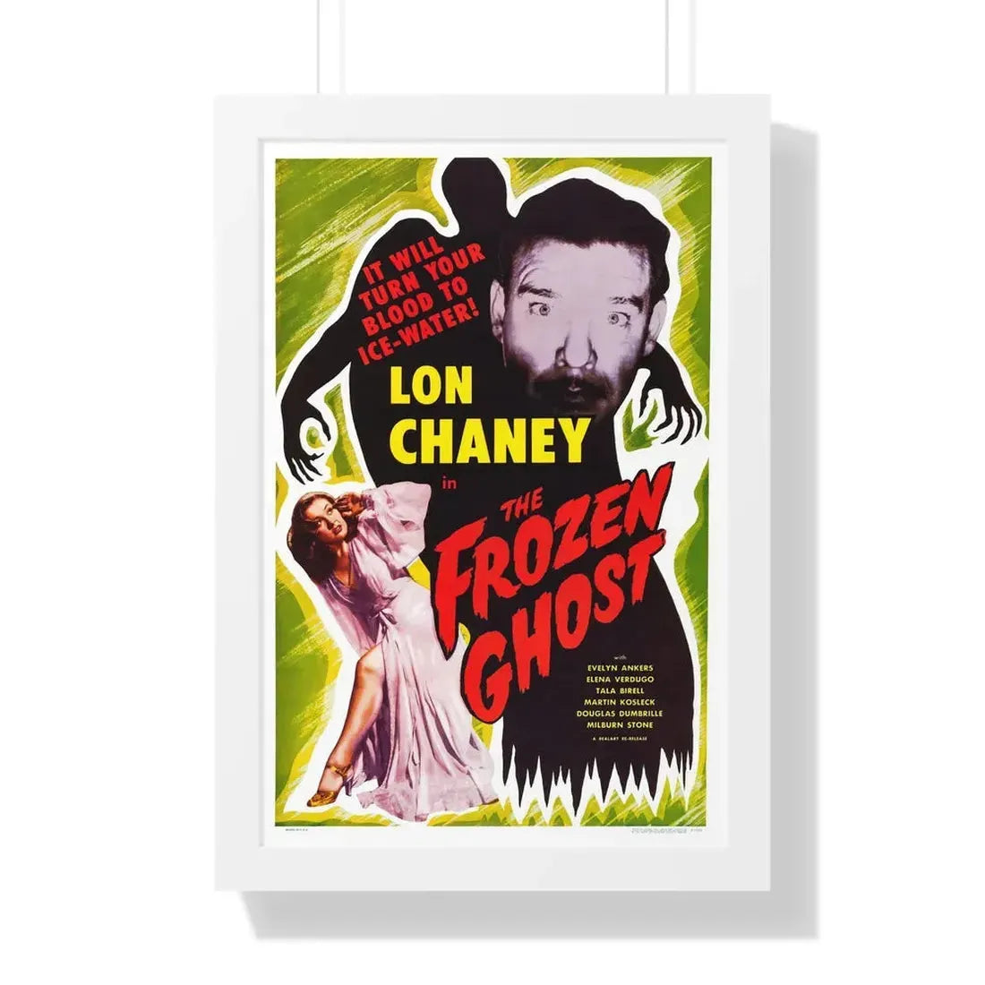 THE FROZEN GHOST (2) 1945 - Framed Movie Poster 16″ x 24″ White - The Sticker Space