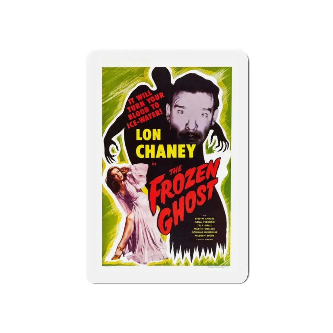 THE FROZEN GHOST (2) 1945 Movie Poster - Refrigerator Magnet 3 Inch Die-Cut - The Sticker Space