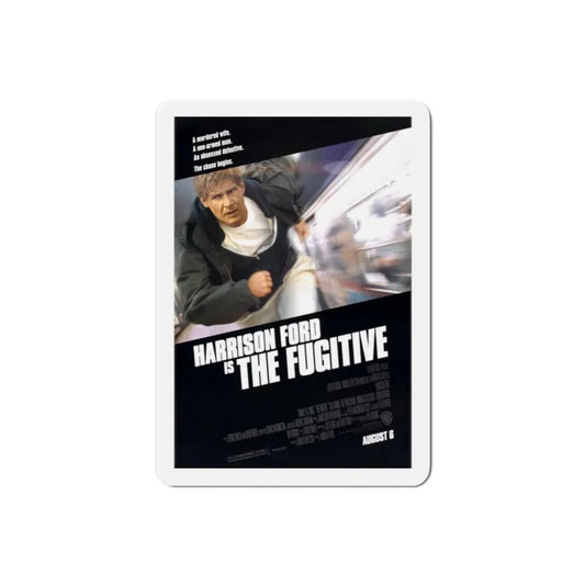 The Fugitive 1993 Movie Poster Refrigerator Magnet 2 Inch - The Sticker Space