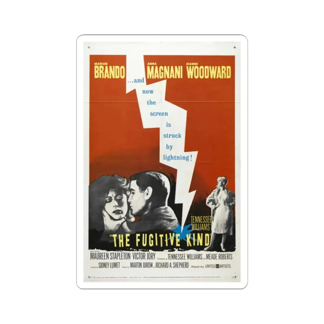 The Fugitive Kind 1959 Movie Poster - STICKER Vinyl Kiss-Cut Decal 2 Inch White - The Sticker Space