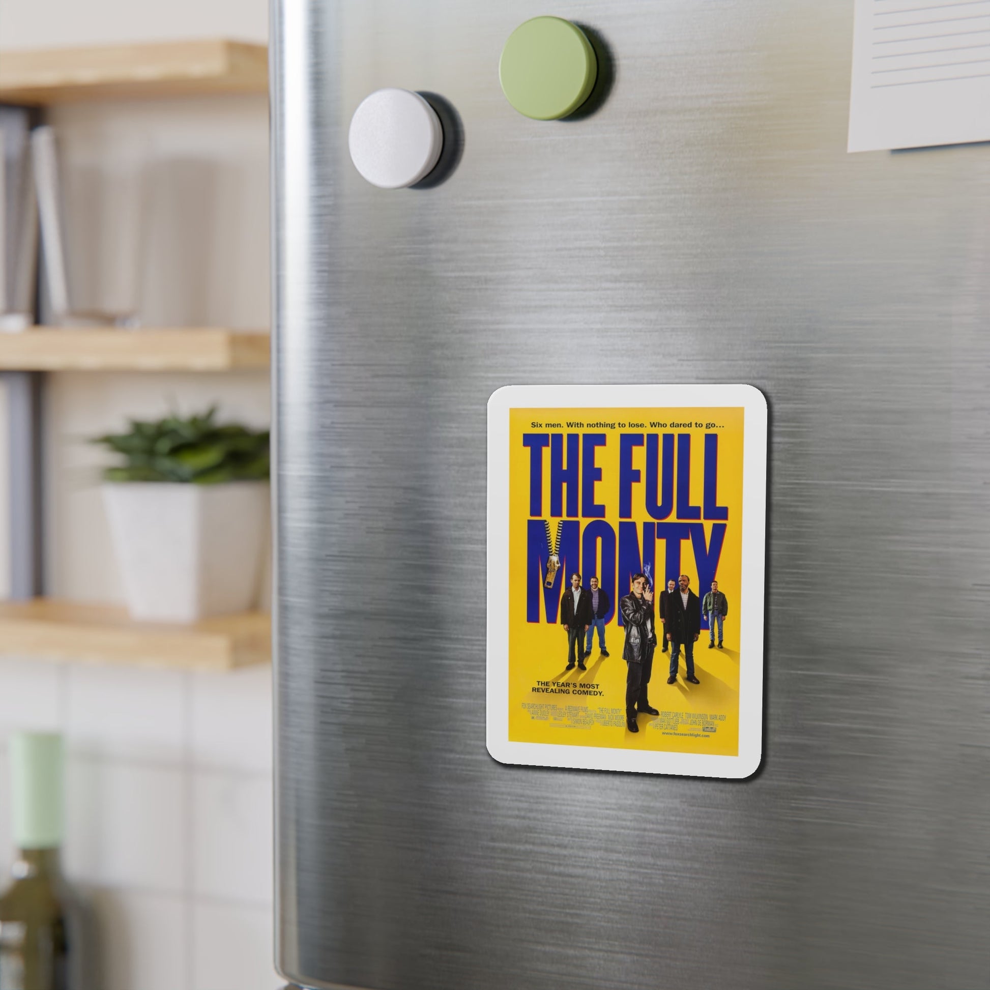 The Full Monty 1997 Movie Poster Die-Cut Magnet-The Sticker Space