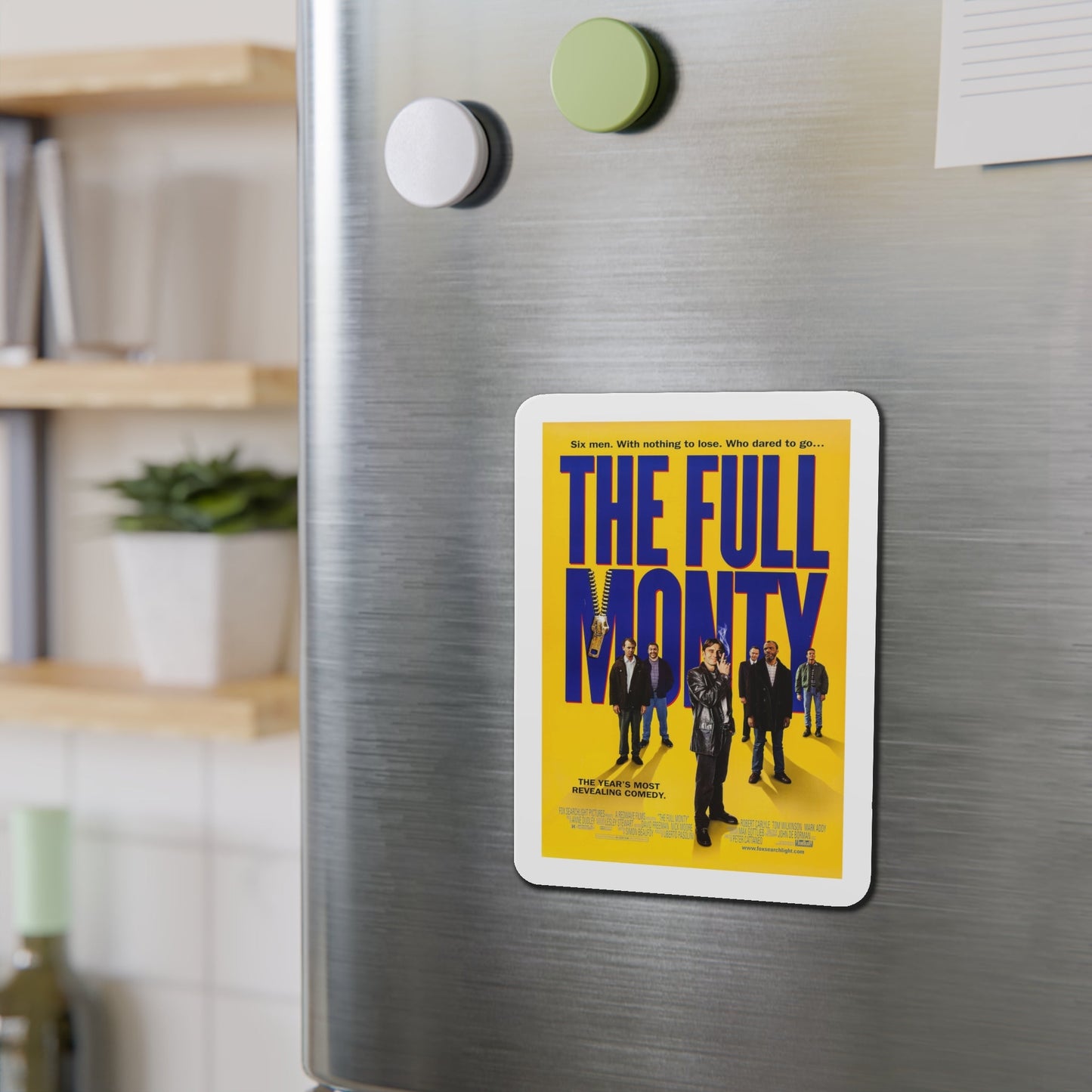 The Full Monty 1997 Movie Poster Die-Cut Magnet-The Sticker Space