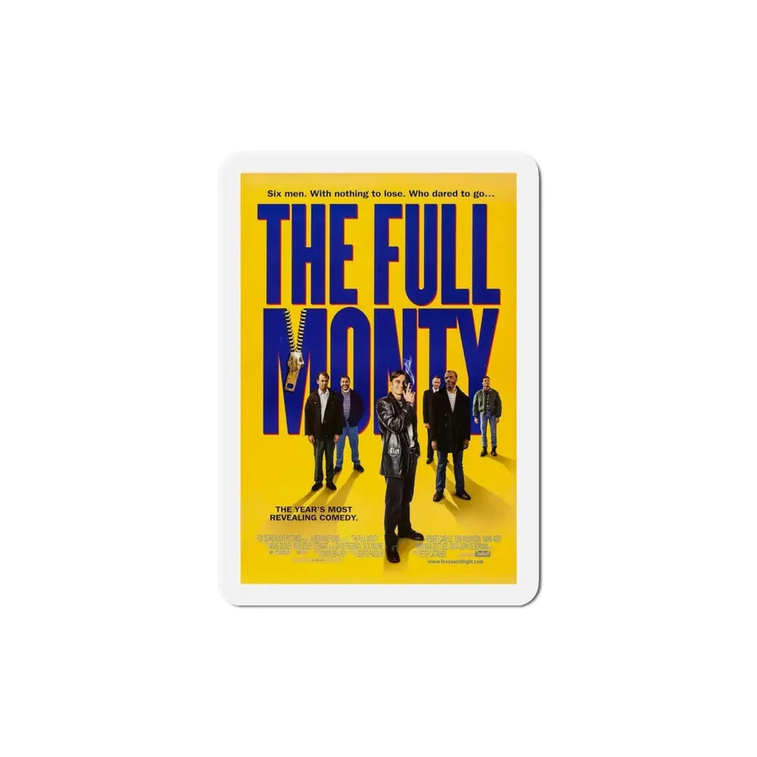 The Full Monty 1997 Movie Poster Refrigerator Magnet 6 Inch - The Sticker Space