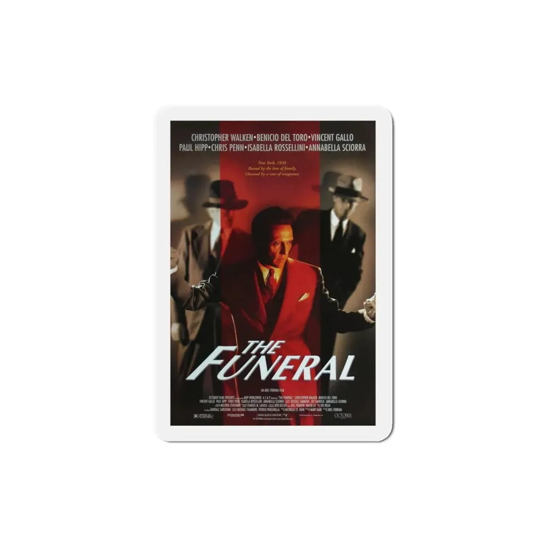 The Funeral 1996 Movie Poster Refrigerator Magnet 4 Inch - The Sticker Space