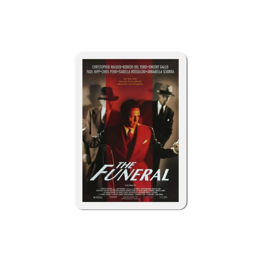 The Funeral 1996 Movie Poster Refrigerator Magnet 5 Inch - The Sticker Space