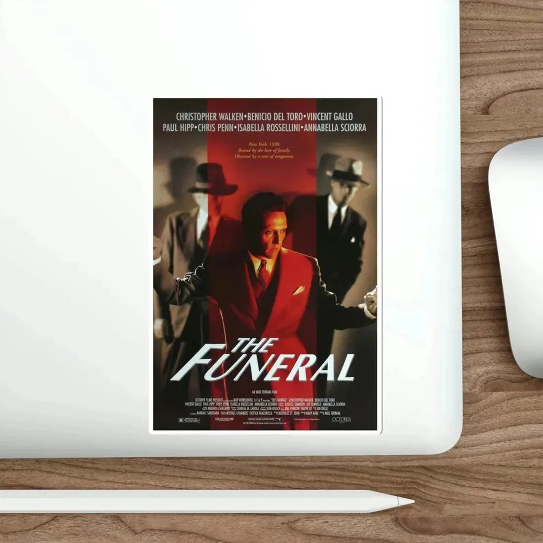 The Funeral 1996 Movie Poster STICKER Vinyl Die-Cut Decal - The Sticker Space