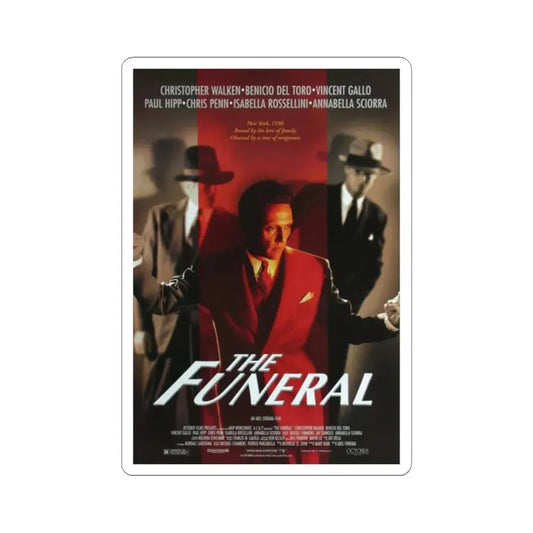 The Funeral 1996 Movie Poster - STICKER Vinyl Kiss-Cut Decal 2 Inch White - The Sticker Space