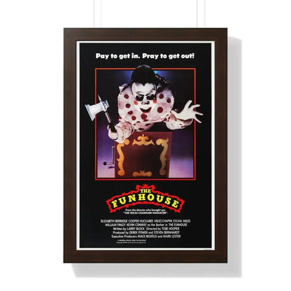 THE FUNHOUSE 1981 - Framed Movie Poster 16″ x 24″ Walnut - The Sticker Space