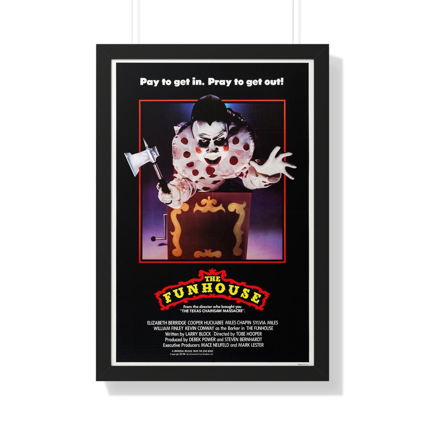 THE FUNHOUSE 1981 - Framed Movie Poster-20" x 30"-The Sticker Space