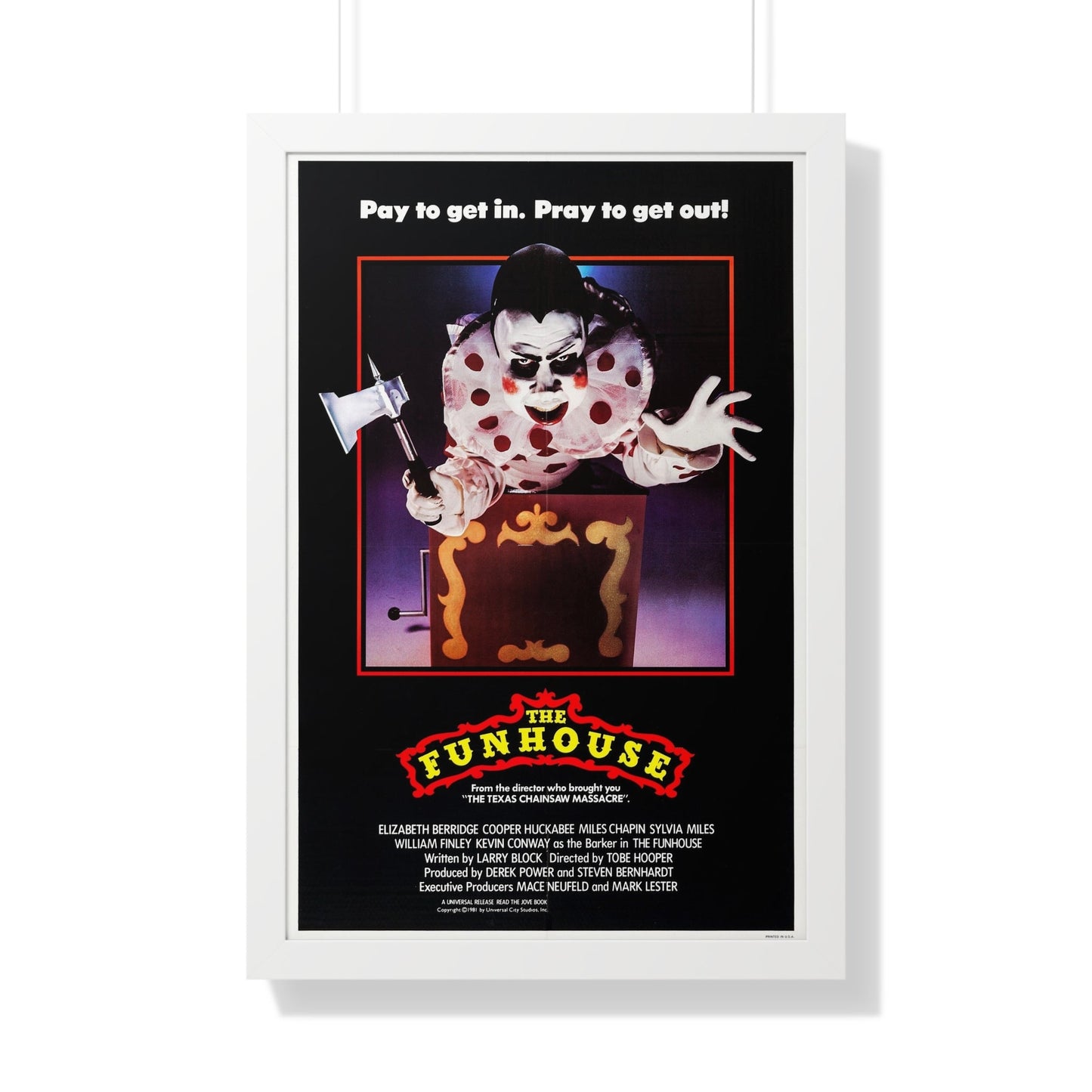 THE FUNHOUSE 1981 - Framed Movie Poster-20" x 30"-The Sticker Space